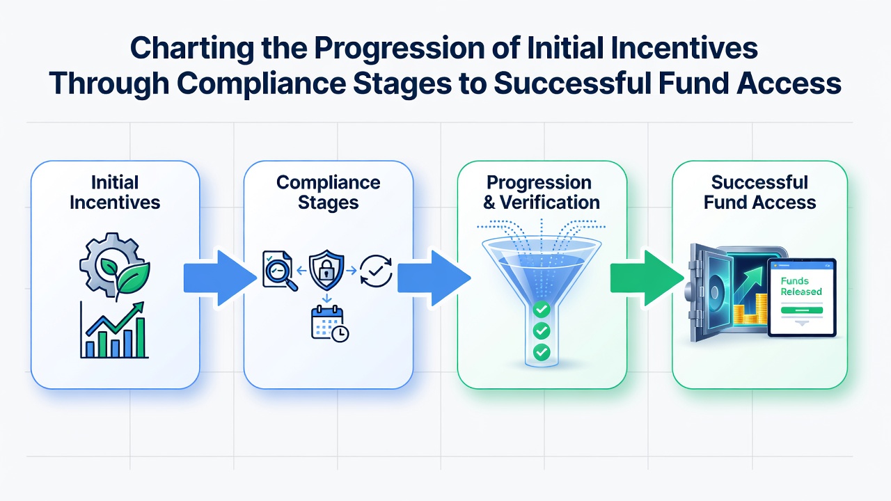 Flowchart diagram illustrating compliance stages from bonus claim to successful fund withdrawal in online betting platforms