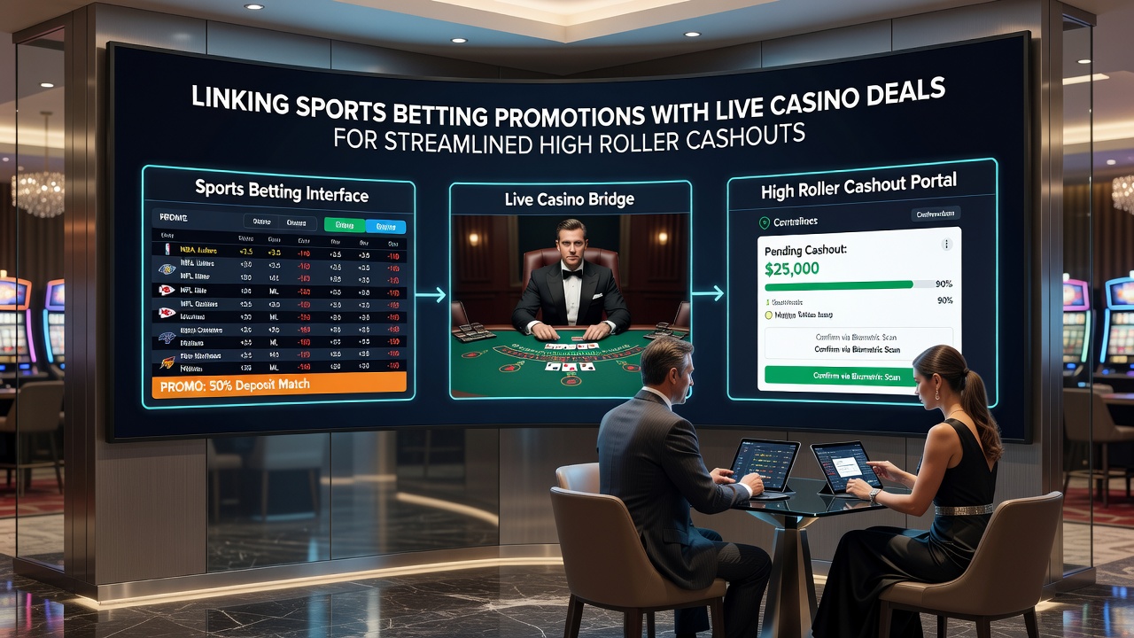 Live casino interface showing integrated bonus tracking for high-stakes players