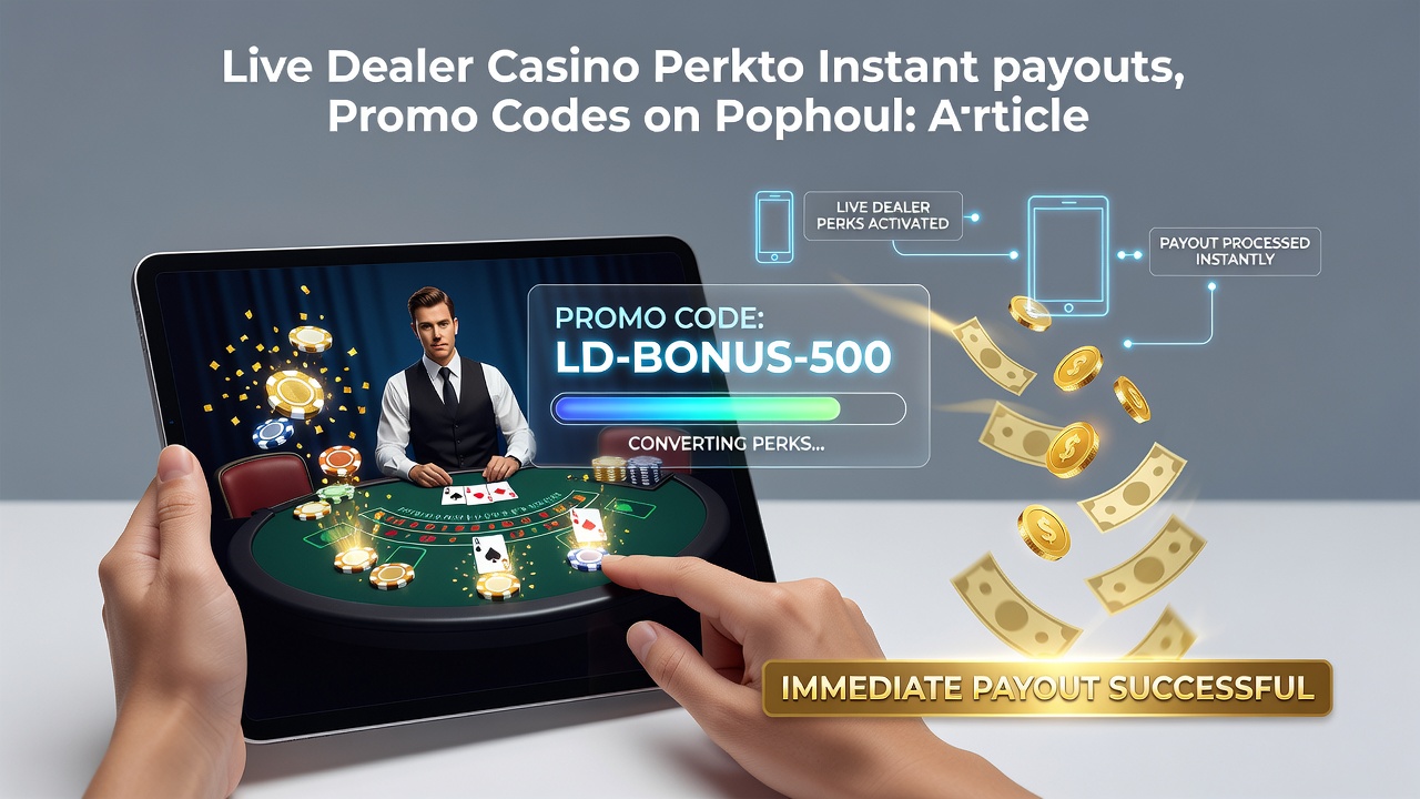 Mobile device displaying live dealer casino interface with promo code entry screen